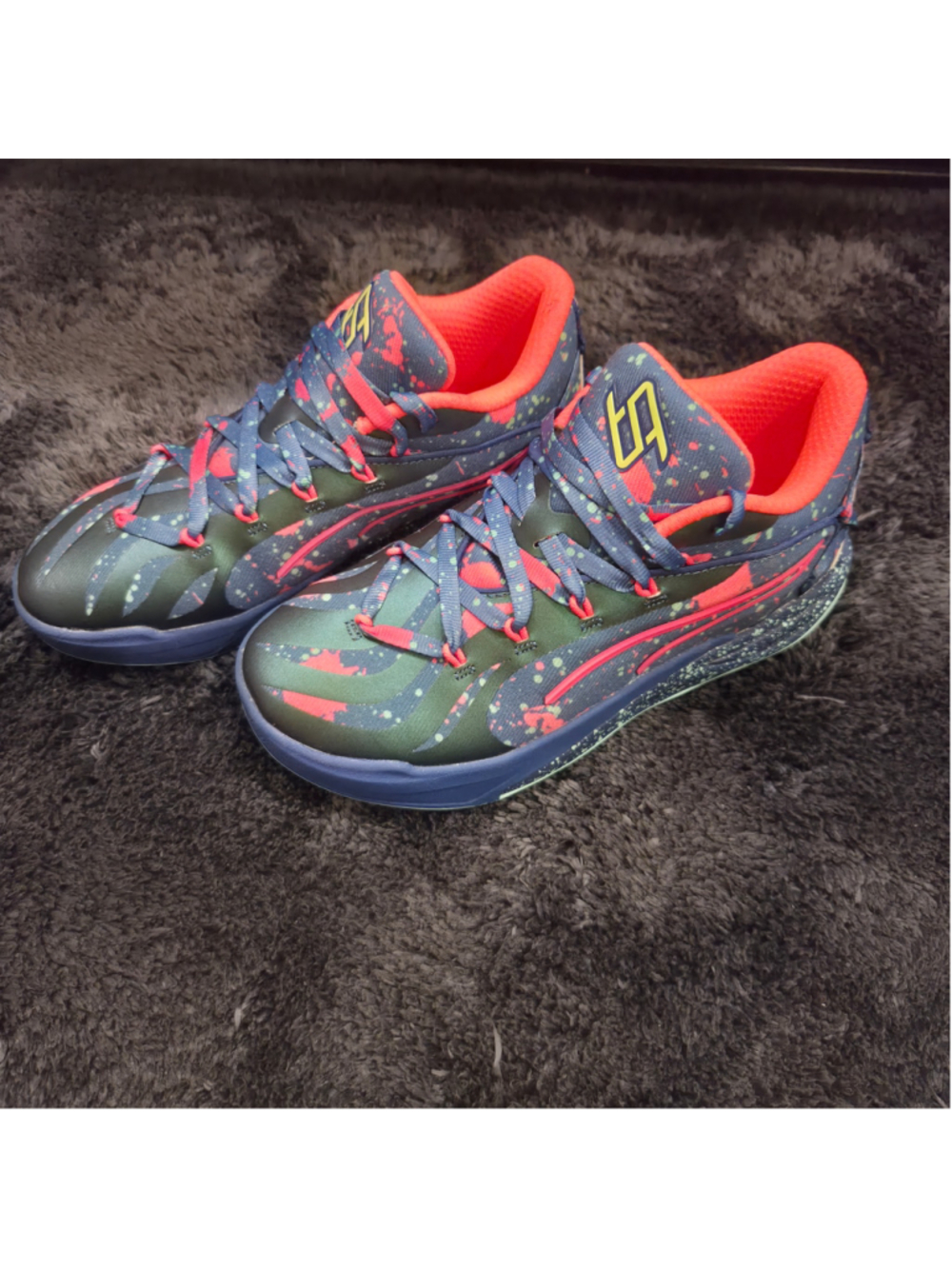 Women's Puma Stewie 2 Basketball Sneakers Size 6 Blue and orange Limited Edition